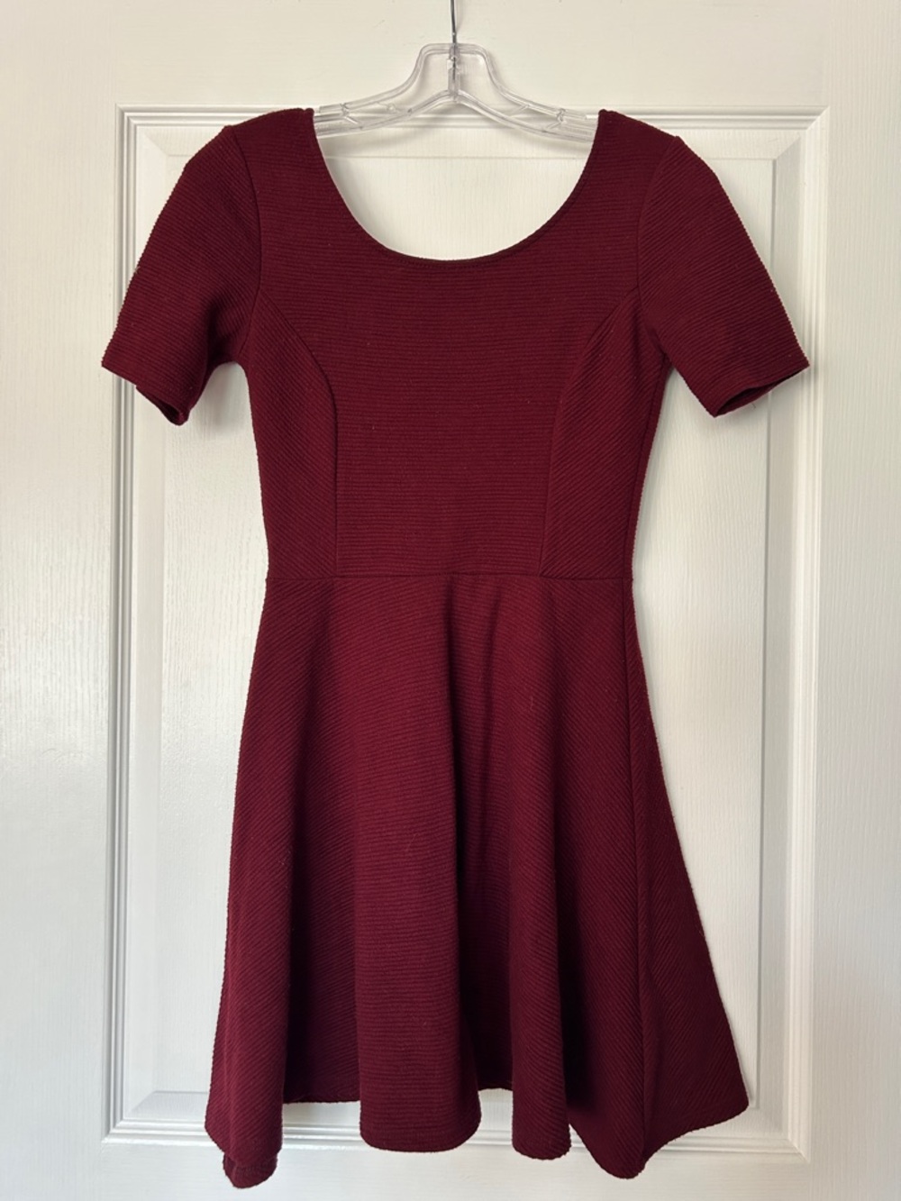 Lush Burgundy Skater Dress